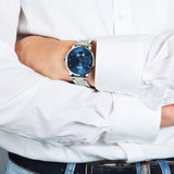 Buy Shop Hugo Boss Oxygen Chronograph Blue Dial Silver Steel Strap Watch for Men - 1513597 USA Online
