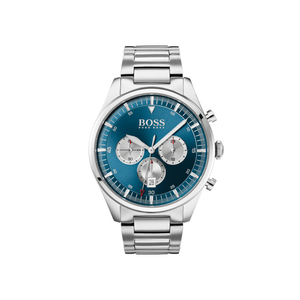Buy Shop Hugo Boss Pioneer Blue Dial Silver Steel Strap Watch for Men - 1513713 USA Online