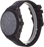 Hugo Boss Velocity Chronograph Black Dial Black Rubber Strap Watch for Men - 1513720