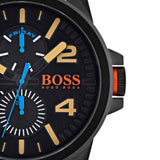 Buy Shop Hugo Boss Orange Detroit Analog Black Dial Black Silicone Strap Watch For Men - 1550011 USA Online