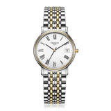 Buy Shop Tissot T Classic Desire White Dial Two Tone Watch For Men - T52.2.481.13 USA Online