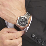 Buy Shop Emporio Armani Classic Chronograph Black Dial Silver Steel Strap Watch For Men - AR2434 USA Online