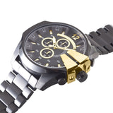Buy Shop Diesel Mega Chief Chronograph Black Dial Black Steel Strap Watch For Men - DZ4338 USA Online