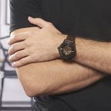 Buy Shop Fossil Townsman Automatic Black Dial Brown Leather Strap Watch for Men - ME3155 USA Online