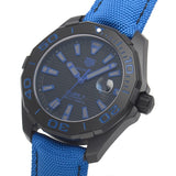 Buy Shop Tag Heuer Aquaracer Calibre 5 Automatic Titanium Blue Dial Blue Nylon Strap Watch for Gents - WAY208B.FC6382 USA Online