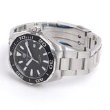 Buy Shop Tag Heuer Aquaracer Quartz Black Dial Silver Steel Strap Watch for Men - WAY101A.BA0746 USA Online