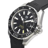 Buy Shop Tag Heuer Aquaracer Calibre 5 Automatic Black Dial Black Rubber Strap Watch for Men - WAY211A.FT6151 USA Online