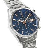 Buy Shop Tag Heuer Carrera Automatic Chronograph Blue Dial Silver Steel Strap Watch for Men - CBK2115.BA0715 USA Online