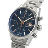 Buy Shop Tag Heuer Carrera Automatic Chronograph Blue Dial Silver Steel Strap Watch for Men - CBK2115.BA0715 USA Online