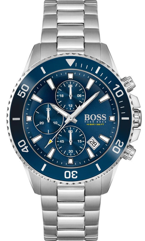 Buy Shop Hugo Boss Admiral Blue Dial Silver Steel Strap Watch for Men - 1513907 USA Online