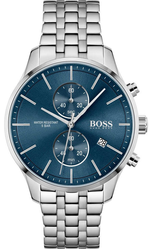 Buy Shop Hugo Boss Associate Blue Dial Silver Steel Strap Watch for Men - 1513839 USA Online