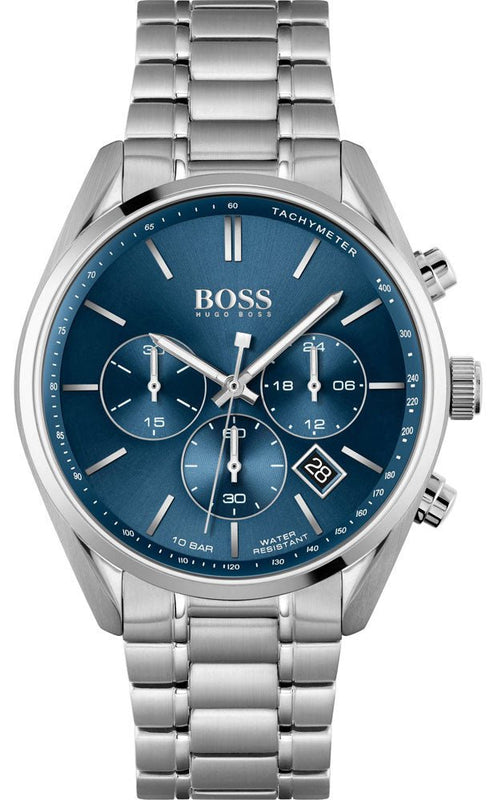 Buy Shop Hugo Boss Champion Blue Dial Silver Steel Strap Watch for Men - 1513818 USA Online