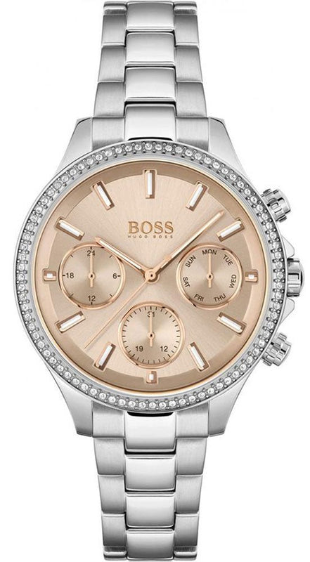 Buy Shop Hugo Boss Hera Rose Pink Dial Silver Steel Strap Watch for Women - 1502565 USA Online