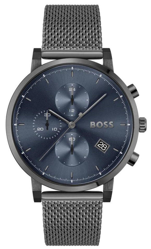 Buy Shop Hugo Boss Skymaster Chronograph Grey Dial Grey Mesh Bracelet Watch for Men - 1513934 USA Online