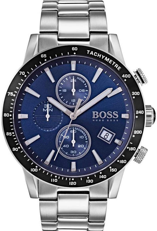 Buy Shop Hugo Boss Rafale Quartz Blue Dial Silver Steel Strap Watch for Men - 1513510 USA Online