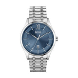 Buy Shop Hugo Boss Officer Chronograph Blue Dial Silver Steel Strap Watch for Men - 1513615 USA Online