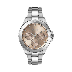 Buy Shop Hugo Boss Premiere Rose Gold Dial Silver Steel Strap Watch for Women - 1502444 USA Online