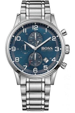 Buy Shop Hugo Boss Aeroliner Blue Dial Silver Steel Strap Watch for Men - 1513183 USA Online