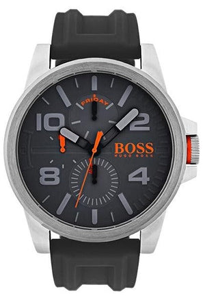 Buy Shop Hugo Boss Detroit Sport Analog Grey Dial Grey Rubber Strap Watch For Men - 1550007 USA Online