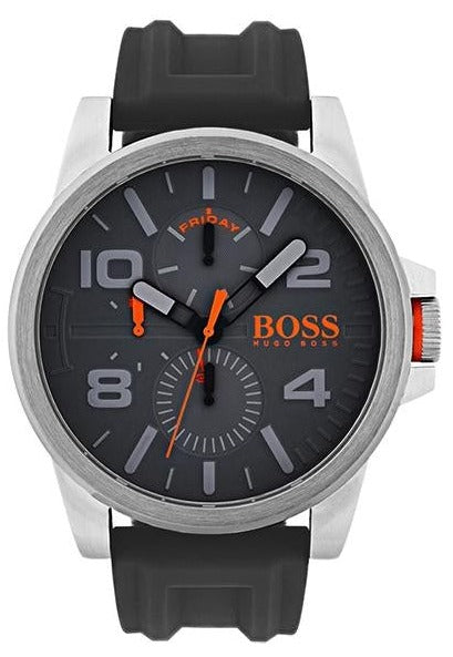 Buy Shop Hugo Boss Detroit Sport Analog Grey Dial Grey Rubber Strap Watch For Men - 1550007 USA Online