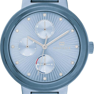 Buy Shop Tommy Hilfiger Joy Chronograph Blue Dial Blue Steel Strap Watch For Women - 1782535 USA Online