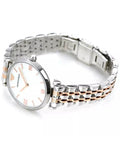 Buy Shop Emporio Armani Gianni T-Bar Mother of Pearl Dial Two Tone Steel Strap Watch For Women - AR1987 USA Online