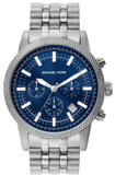Buy Shop Michael Kors Hutton Chronograph Blue Dial Blue Steel Strap Watch For Men - MK8952 USA Online