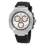 Tissot T Race Chronograph White Dial Black Rubber Strap Watch For Men - T141.417.17.011.00