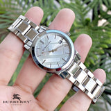 Buy Shop Burberry The City White Dial Silver Steel Strap Watch for Women - BU9100 USA Online