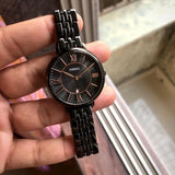 Buy Shop Fossil Jacqueline Black Dial Black Mesh Bracelet Watch for Women - ES3614 USA Online