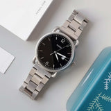 Buy Shop Fossil The Commuter Black Dial Silver Steel Strap Watch for Men - FS5391 USA Online