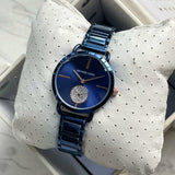 Buy Shop Michael Kors Portia Blue Dial Blue Stainless Steel Strap Watch for Women - MK3680 USA Online
