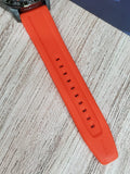Buy Shop Fossil Bannon Chronograph Grey Dial Orange Silicone Strap Watch for Men - BQ2500 USA Online