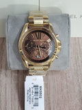 Buy Shop Michael Kors Bradshaw Brown Dial Gold Steel Strap Watch for Women - MK5502 USA Online