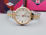 Buy Shop Fossil Jacqueline White Dial Two Tone Steel Strap Watch for Women - ES3844 USA Online