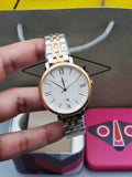 Buy Shop Fossil Jacqueline White Dial Two Tone Steel Strap Watch for Women - ES3844 USA Online