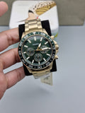 Buy Shop Fossil Bannon Multifunction Chronograph Green Dial Gold Steel Strap Watch for Men - BQ2493 USA Online