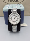 Buy Shop Fossil Jacqueline White Dial Silver Steel Strap Watch for Women - ES3631 USA Online