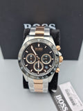 Buy Shop Hugo Boss Here Chronograph Black Dial Two Tone Steel Strap Watch for Men - 1513757 USA Online