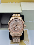 Buy Shop Michael Kors Lexington Rose Gold Dial Rose Gold Steel Strap Watch for Men - MK8319 USA Online