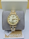 Buy Shop Michael Kors Sofie Quartz Gold Dial Gold Steel Strap Watch For Women - MK3881 USA Online