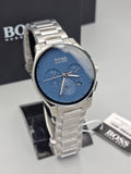 Buy Shop Hugo Boss Peak Chronograph Blue Dial Silver Steel Strap Watch for Men - 1513763 USA Online