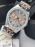 Buy Shop Emporio Armani Sportivo Chronograph Silver Dial Two Tone Steel Strap Watch For Men - AR5999 USA Online