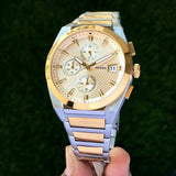 Buy Shop Fossil Everett Chronograph Gold Dial Two Tone Steel Strap Watch for Men - FS5796 USA Online