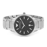 Emporio Armani Sportivo Black Dial Silver Stainless Steel Watch For Men - AR2457