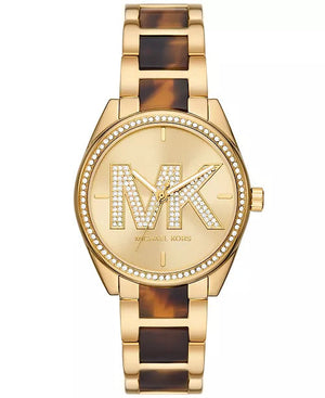 Buy Shop Michael Kors Janelle Quartz Gold Dial Two Tone Steel Strap Watch For Women - MK4730 USA Online
