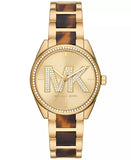 Buy Shop Michael Kors Janelle Quartz Gold Dial Two Tone Steel Strap Watch For Women - MK4730 USA Online