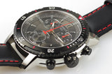 Buy Shop Tissot T Sport PRS 200 Chronograph Grey Dial Black Leather Strap Watch For Men - T067.417.26.051.00 USA Online