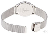 Buy Shop Calvin Klein Minimal Silver Dial Silver Mesh Bracelet Watch for Men - K3M21126 USA Online
