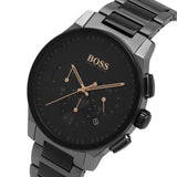 Buy Shop Hugo Boss Peak Black Dial Black Steel Strap Watch for Men - 1513814 USA Online